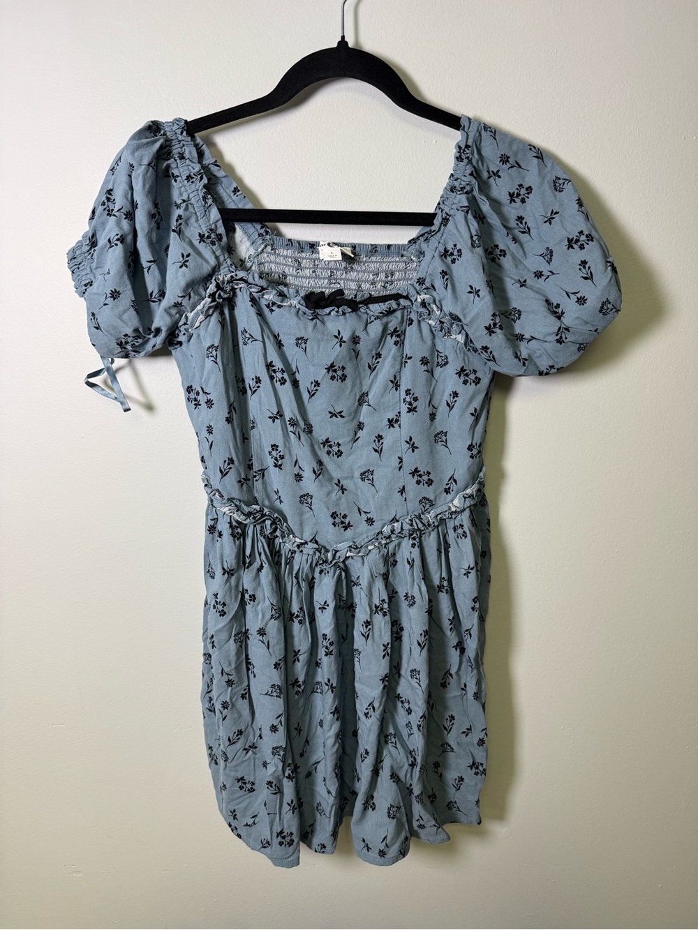 Sugar & Jade Blue Floral Puff Sleeve Sundress - Size L